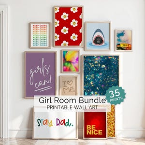 Tween & Teen Girl Wall Collage Set • Aesthetic Room Decor • Girl Teen Art Prints