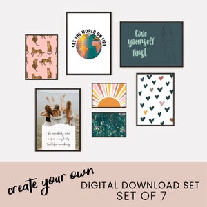 Create Your Own Art Print Set • Set of 7 Digital Prints