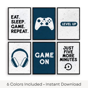 Gaming Wall Art Print Set | Gamer Room Decor