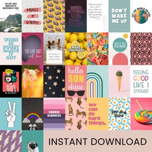 Instant Digital Download Pink Tween Aesthetic Room Decor • Girl Teen Room Posters