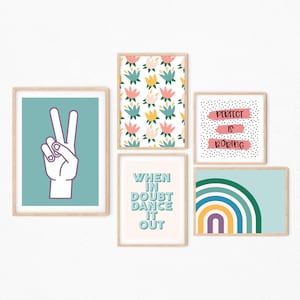 Colourful Wall Art for Teen Girl • Aesthetic Prints for Girl Rooms