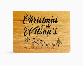 Sets de table de Noël Ensemble personnalisé en bois de 4, 6 ou 8