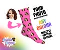 Photo Socks Custom Designs Personalised | Create Your Own Birthday Christmas Secret Santa Stocking Gift | Colour Selection Kid & Adult Size