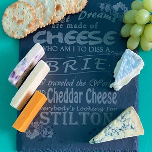 Sweet Dreams are Made of Cheese Board - Slate | Fathers Day Wedding Day Anniversary Birthday Serve & Graze Platter Grill Accessories Gift