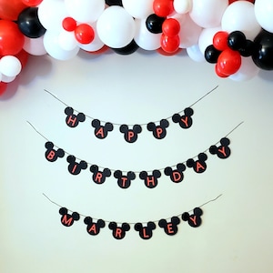 Niestandardowy baner urodzinowy Black Mouse