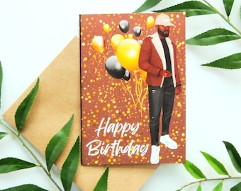 Brown African American Man Birthday Card