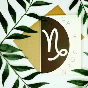 Carte d'anniversaire neutre Capricorne