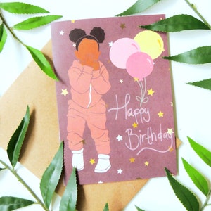 Biglietto d'auguri per ragazza afroamericana