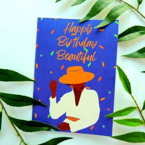 Happy Birthday Beautiful African American Greeting Card