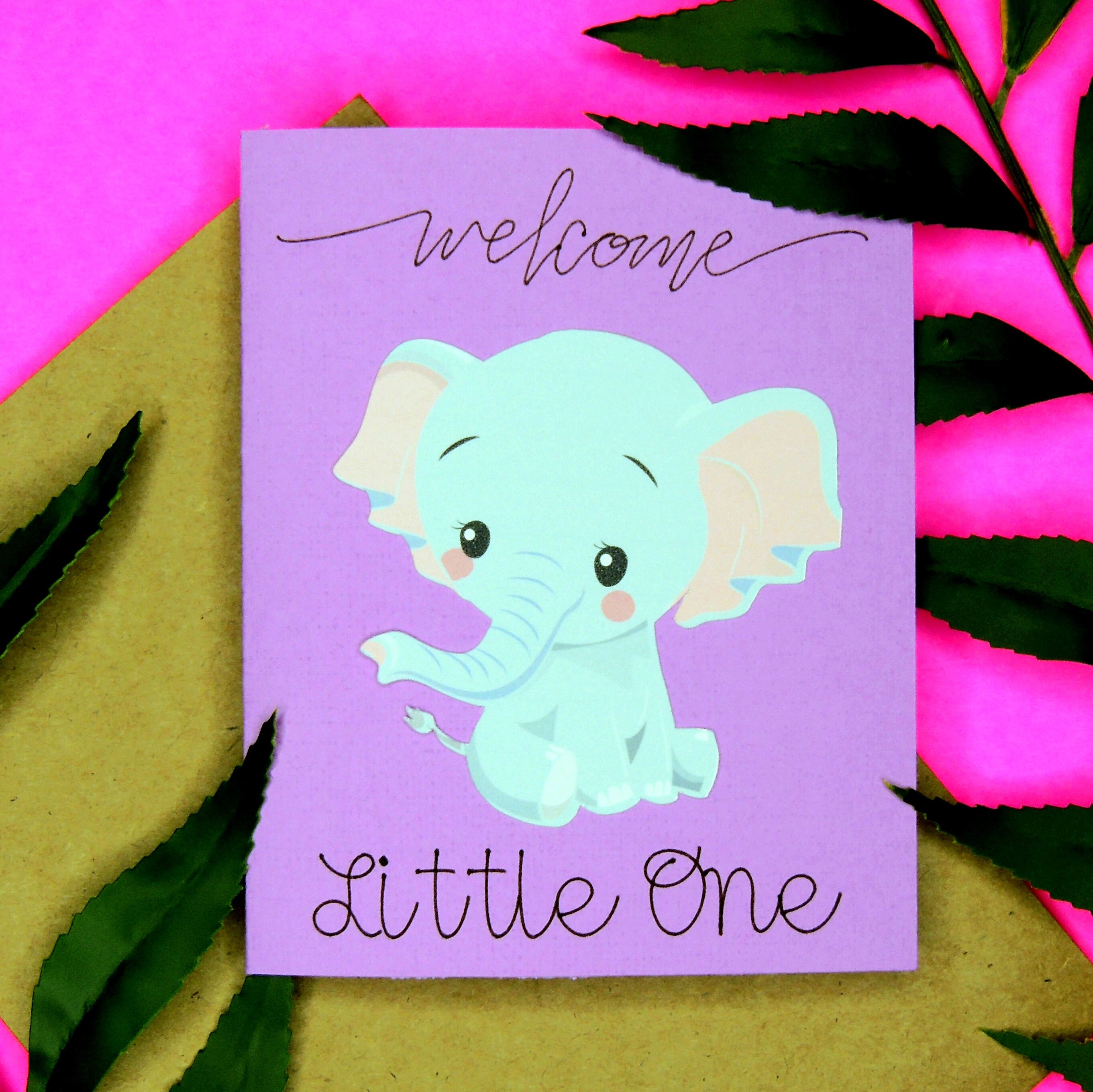 Elephant Baby Shower Card Etsy