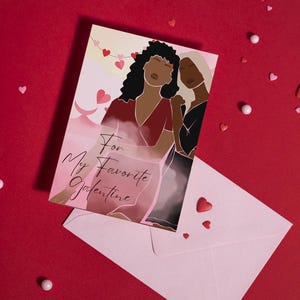 Biglietto d'auguri per il migliore amico afroamericano del giorno di Galentine