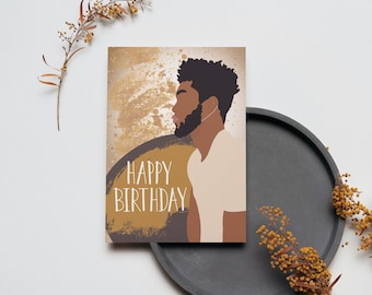 Neutral African American Man Birthday Card