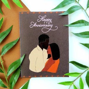 Biglietto di auguri per l'anniversario dell'amore nero