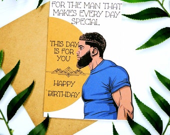 African American Man Birthday Card