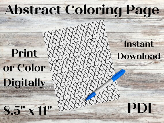Printable Pattern Coloring Page. Instant Download. Coloring - Etsy