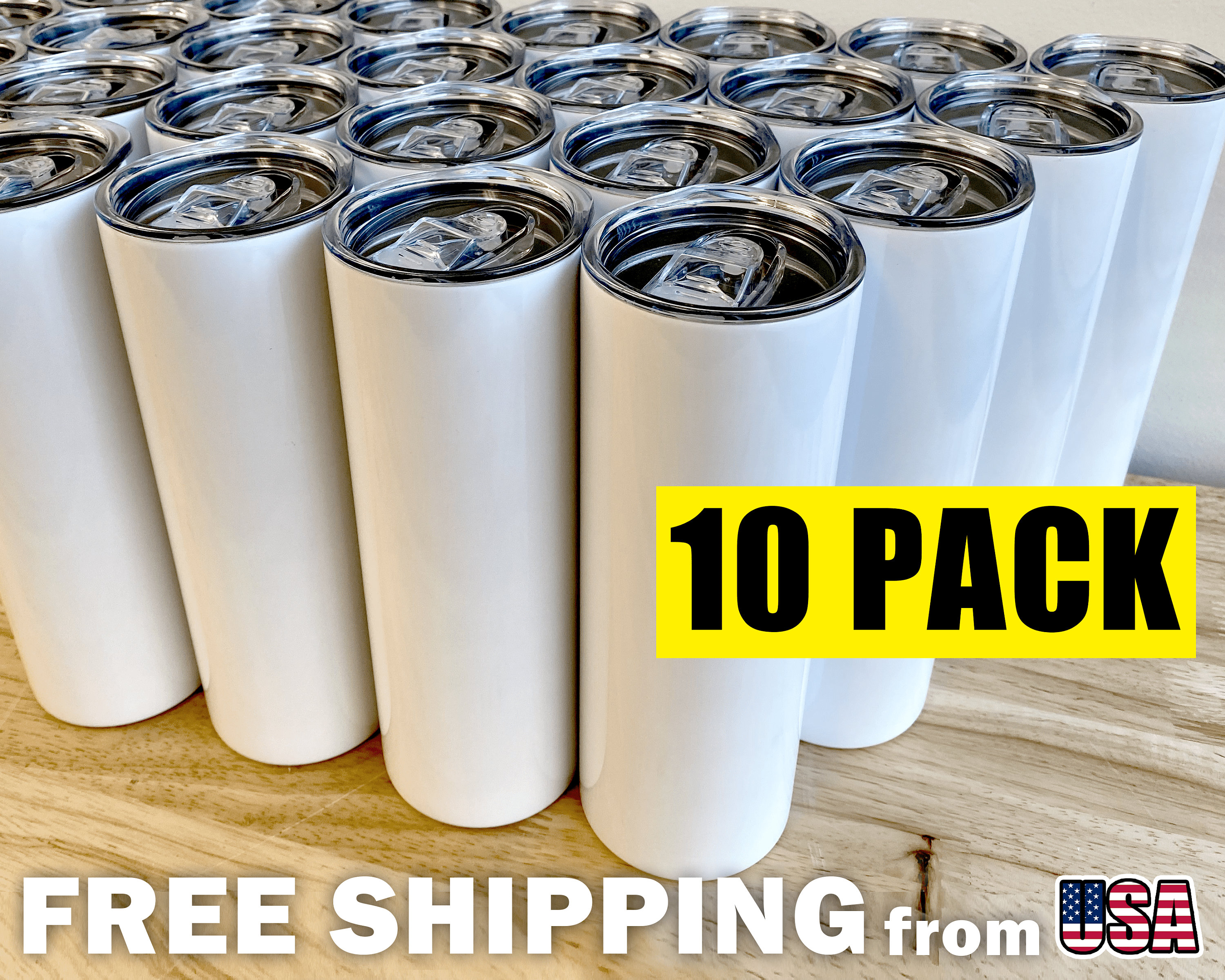 Drink & Barware Wholesale 20oz sublimation tumblers 10pk Blank 20oz