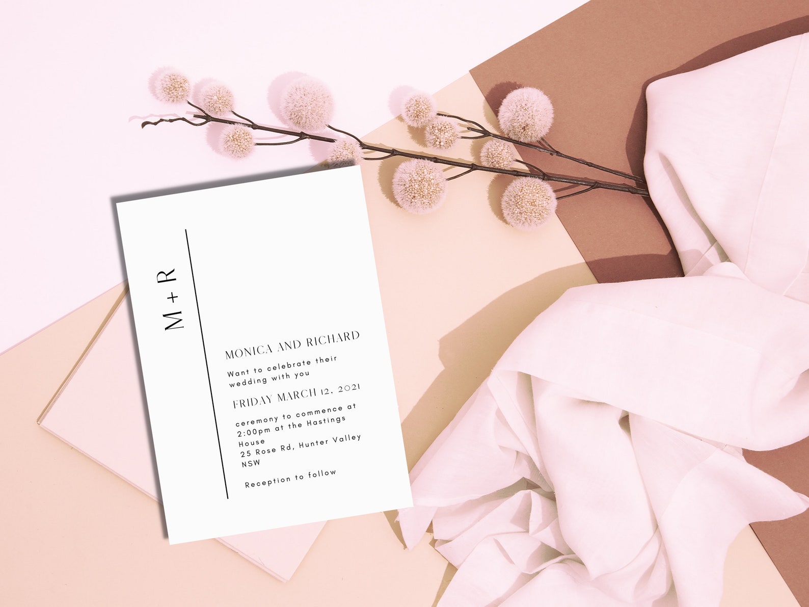 WEDDING INVITATION minimalist arch design bundle