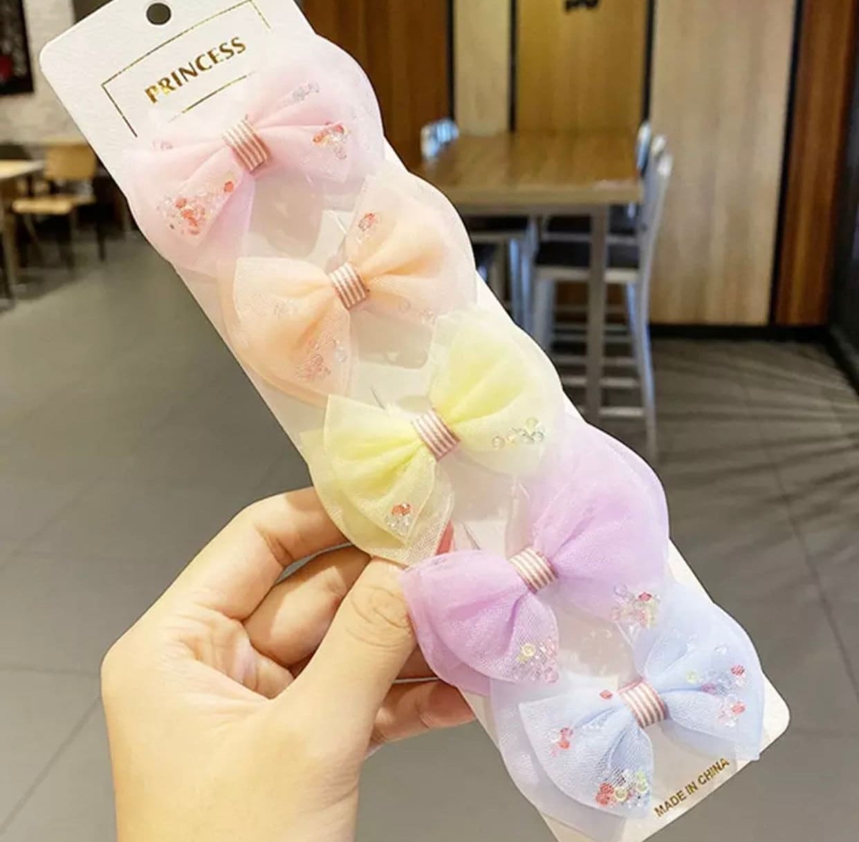 Cute Colorful Bow Hair Pins 5 pcs/set Etsy