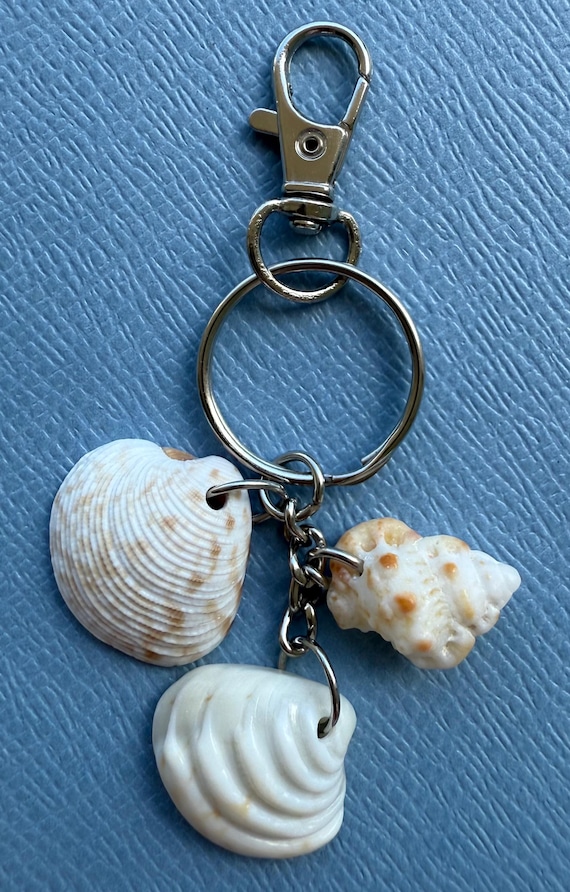 Handmade Seashell Keychain Beach Keyring Seashell Key Rings