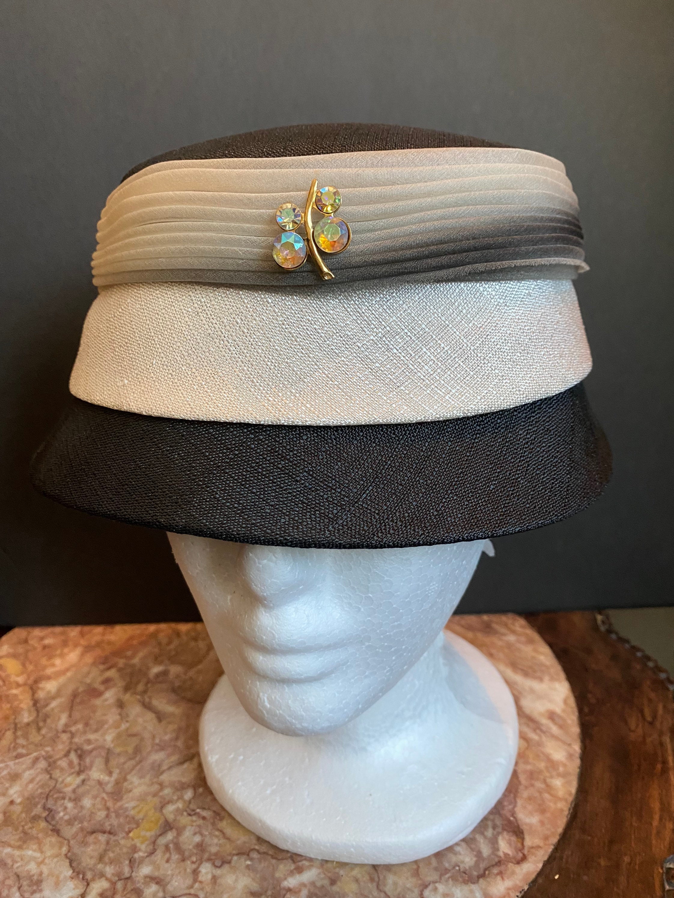 Vintage 1940s Cloche Formal Pleated 