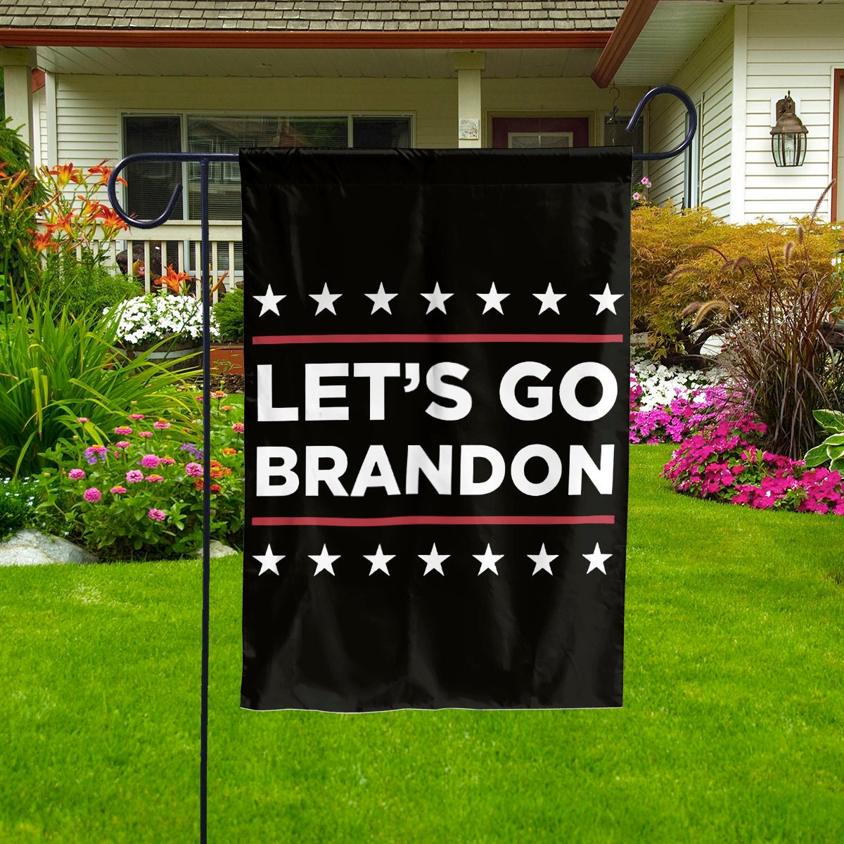 Let S Go Brandon Flags Garden Yard Double Sized Print Etsy
