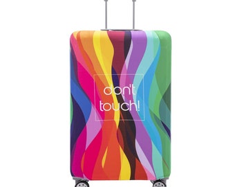 Rainbow Marble Travel Suitcase Protector Zipper Suitcase Cover Elastic Rainbow Marble Travel Suitcase Protector Zipper Suitcase Cover Elastic
