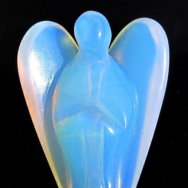 Schutzengel, Engel aus Opalith, Opalglas, 50 mm, poliert