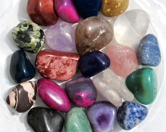 Jumbo tumbled gemstone mix from Brazil, approx. 30-40 mm, minerals, healing stones