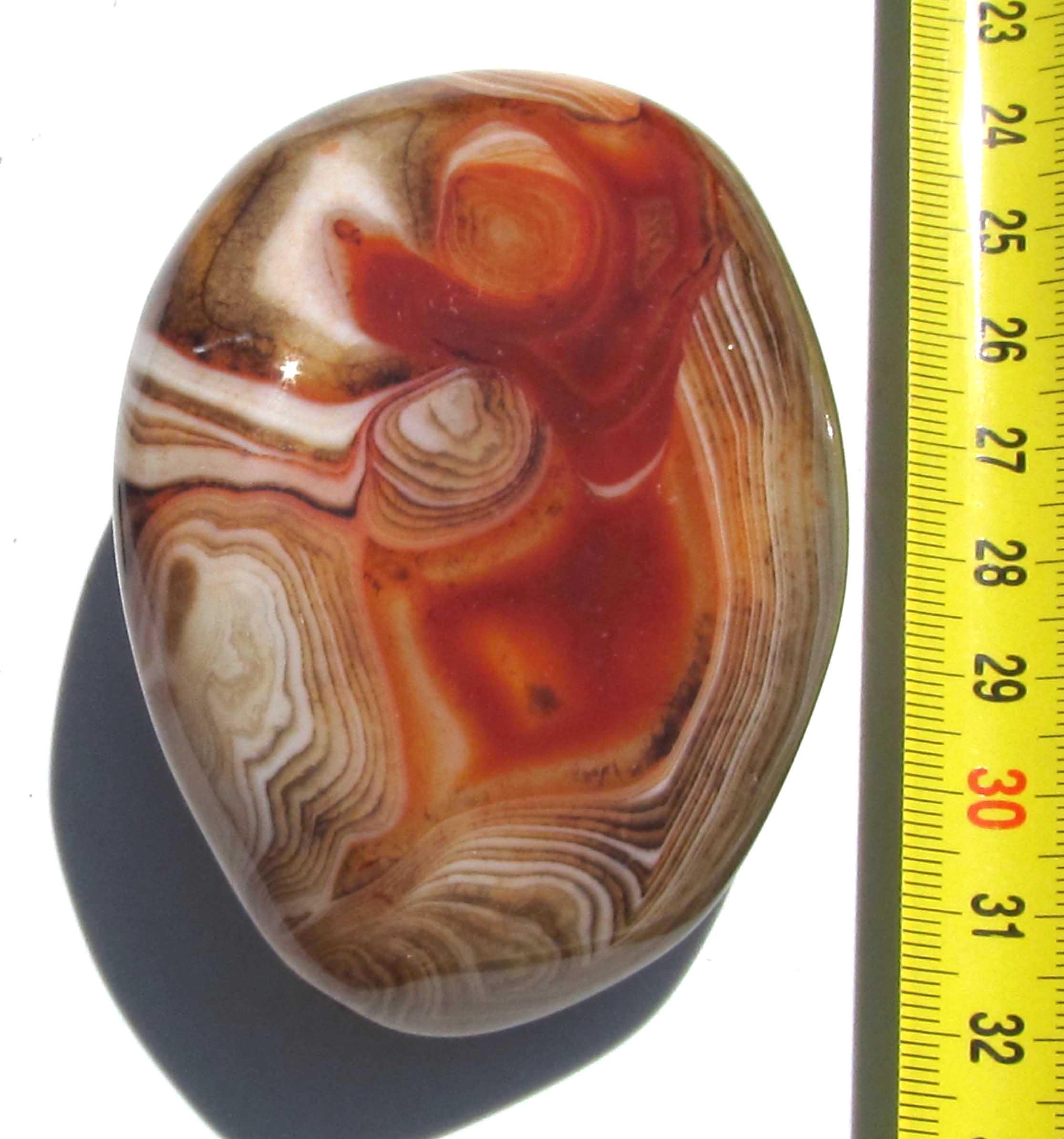 Agate Striped Agate Tumbled Stone Decoration Madagascar, 226 G, 82