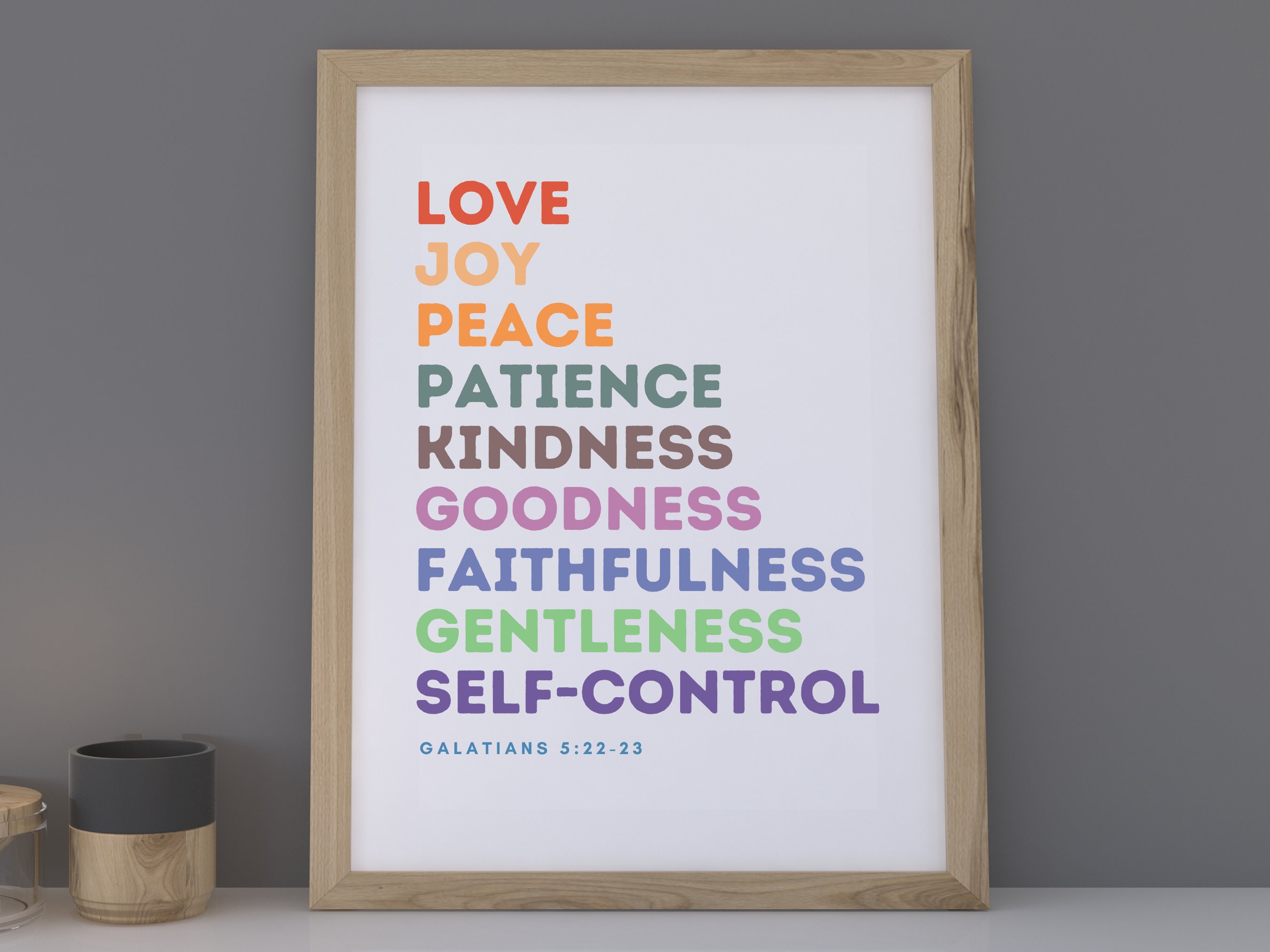 Fruit of the Spirit Printable Wall Art Galatians 5:22-23 | Kids Bible ...