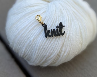knit stitch marker knitting progress keeper 3D printed charm bracelet