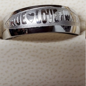 Hight quaility stainless steel true love  waits band ring  men and women.