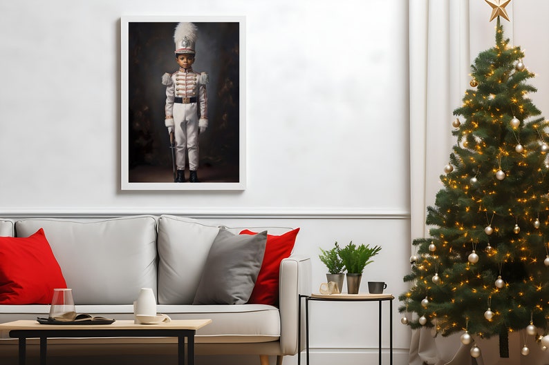 Christmas Nutcracker African American Soldier White Wall Art - Etsy