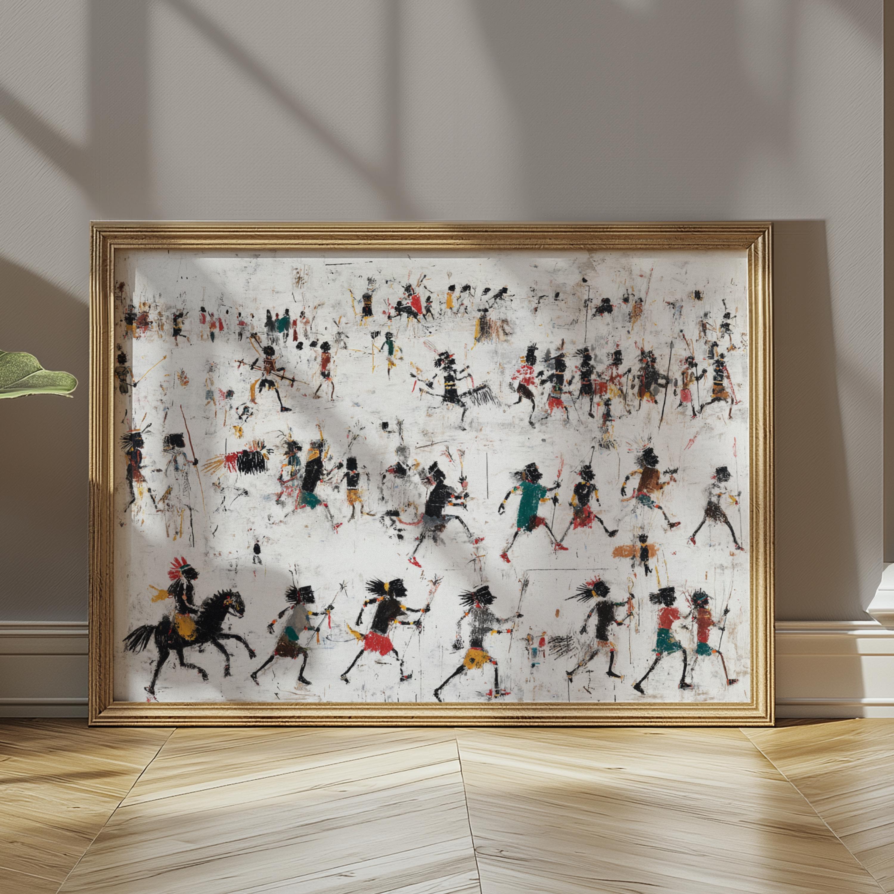 A Symphony of Broken Spears Wall Art, African Wall Art, African