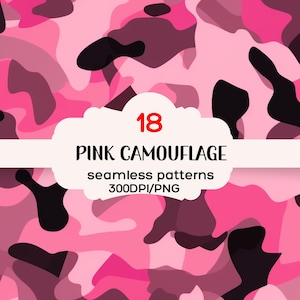 Pink Camouflage Seamless Pattern, Pink Camouflage Repeating Pattern, Pink Camouflage Seamless Background, 300DPI