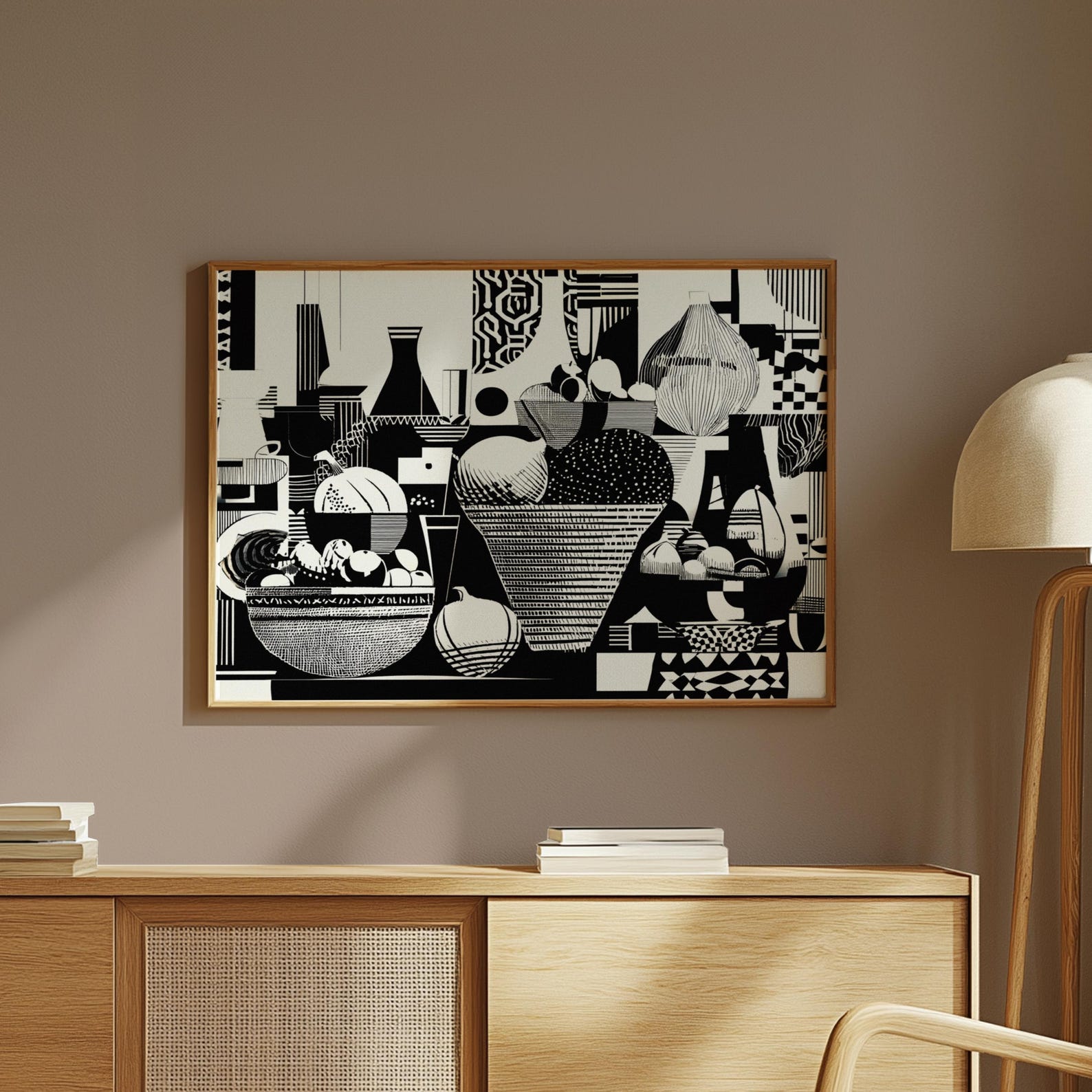 Black and White Abstract African Wall Art, Set of 100, African Wall Art ...