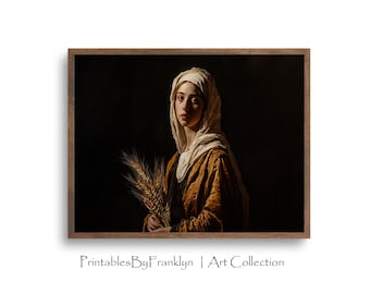 Ruth: Loyal and Faithful Wall Art, The Story of Ruth - Loyal Ruth, Ruth of the Bible, Christian Wall Art, Catholic Decor