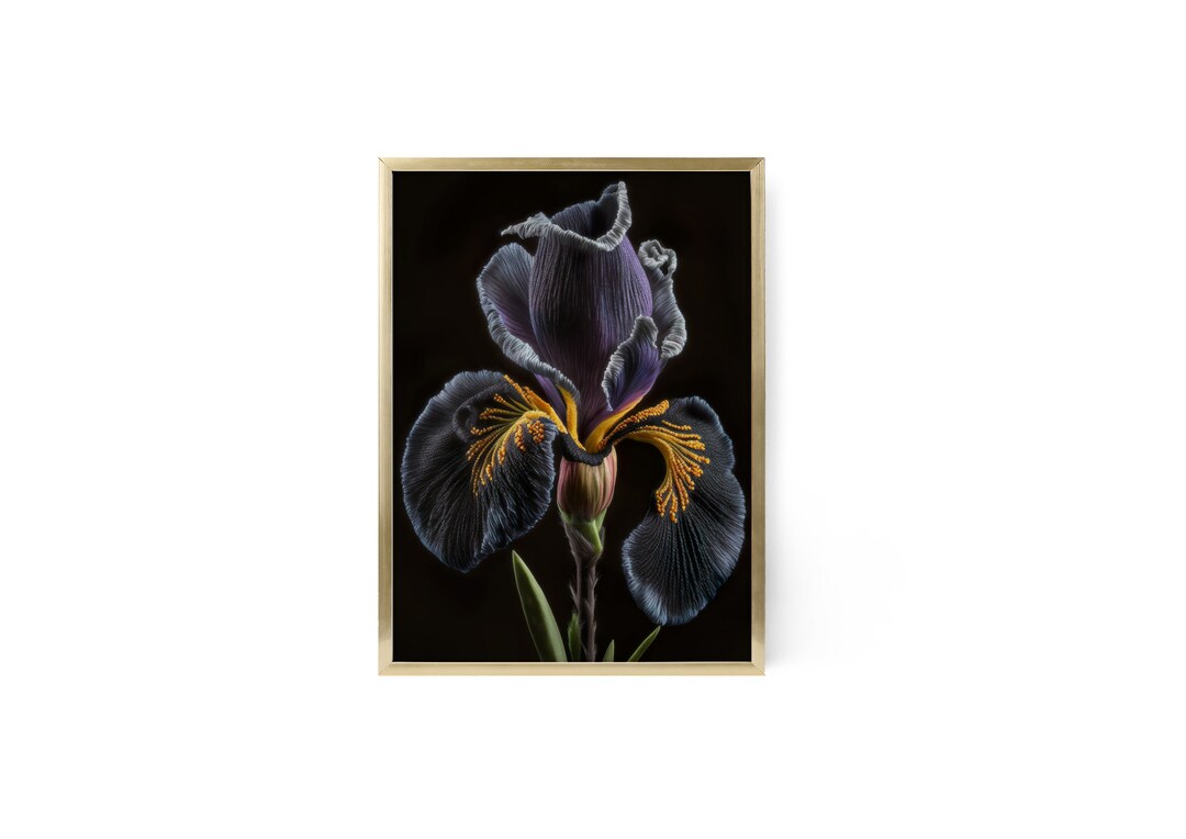 Iris Yarn Wall Art, Printable Iris Wall Art, Flowers Wall Art, Floral