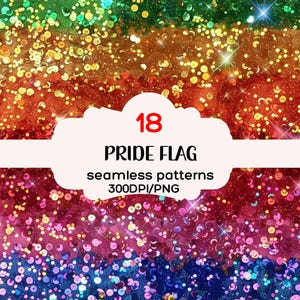 Pride Flag naadloze achtergrondpatronen, Pride Month, LGBTQIA+-patronen, digitaal papierpakket, Pride-boekingspapier, Pride-textuur