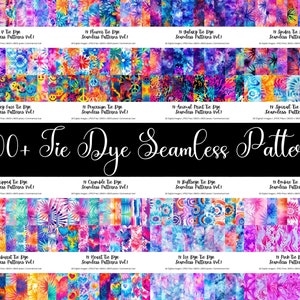 500+ Tie Dye Seamless Patterns, Tie Dye Bundles, Luxurious Tie Dye Repeating Patterns, Tie Dye Seamless Background, 300DPI