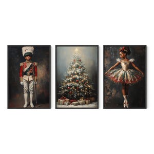African American Nutcracker Wall Art, Set of 3, Christmas Wall Art, Xmas Decor, Rustic Wall Art, Vintage Wall Art, Digital Download