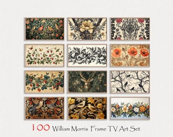 William Morris Samsung Frame TV Art, Set of 100, Frame TV Art, William Morris Frame Tv Art, Tv Art for Samsung Frame Tv, Frame Tv Art