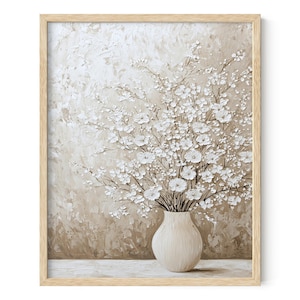 Rustic Vase of Flowers Wall Art, Flower Wall Art, Floral Wall Art, Vintage Wall Art, Printed or Unframed/Framed