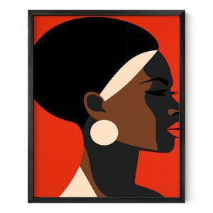 Elegance Embodied - A Sophisticated African American Woman Wall Art, Black Wall Art, African American Wall Art, Digital Download