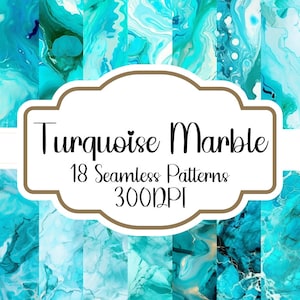 Turquoise Marble Seamless Pattern, Turquoise Marble Seamless Backgrounds, Marble Seamless Backgrounds, 300DPI