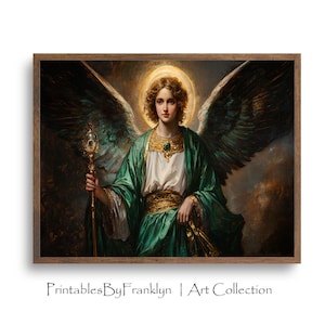 Archangel Raphael: The Divine Healer and Guide Wall Art, Messenger of Healing and Hope, Christian Wall Art, Catholic Decor