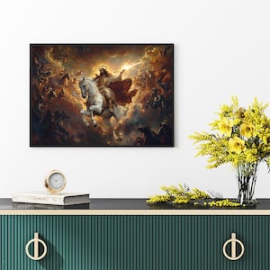 Revelation 19:11-16 the Return of Christ Wall Art, Christian Wall Art ...