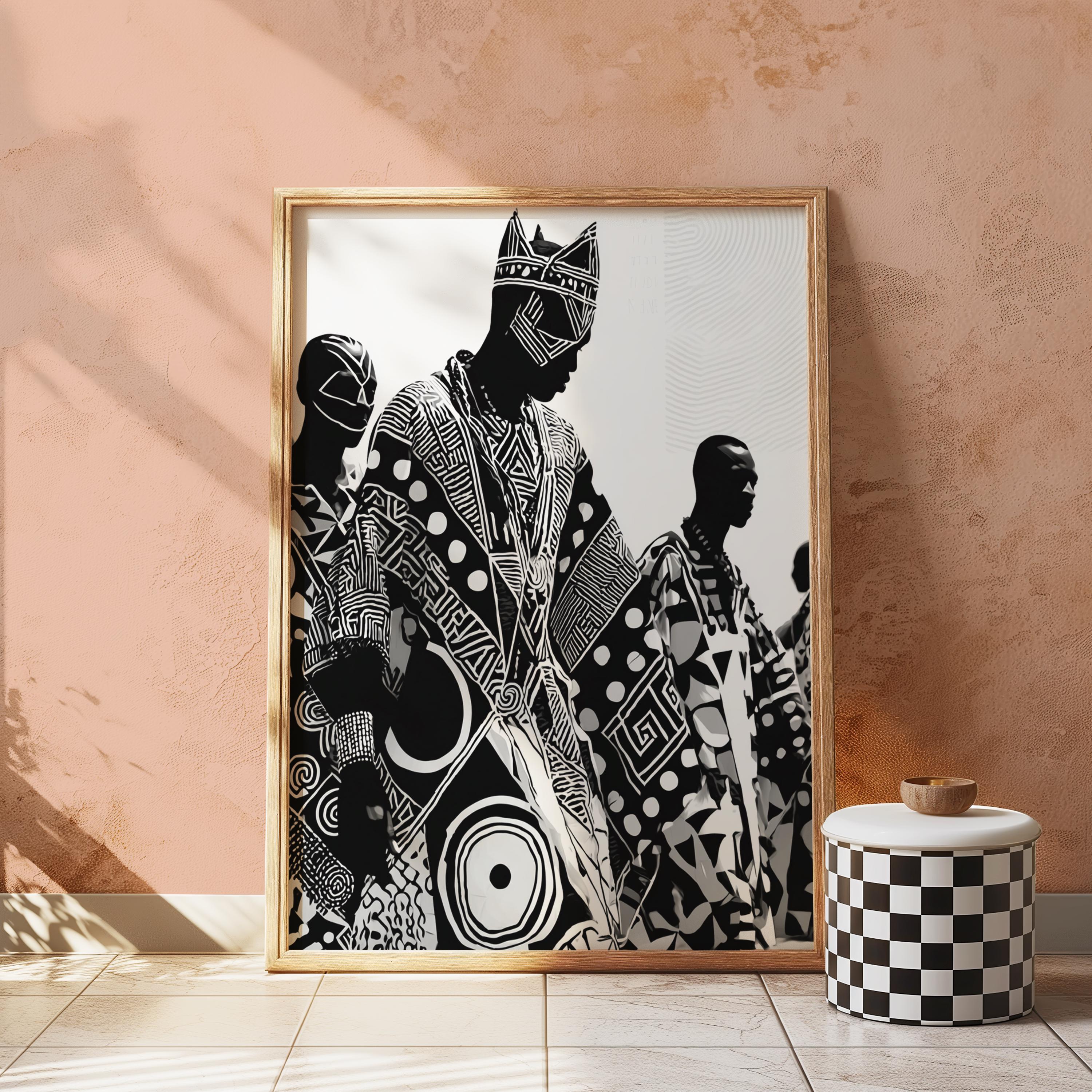 Black and White Abstract African Wall Art, Set of 100, African Wall Art ...