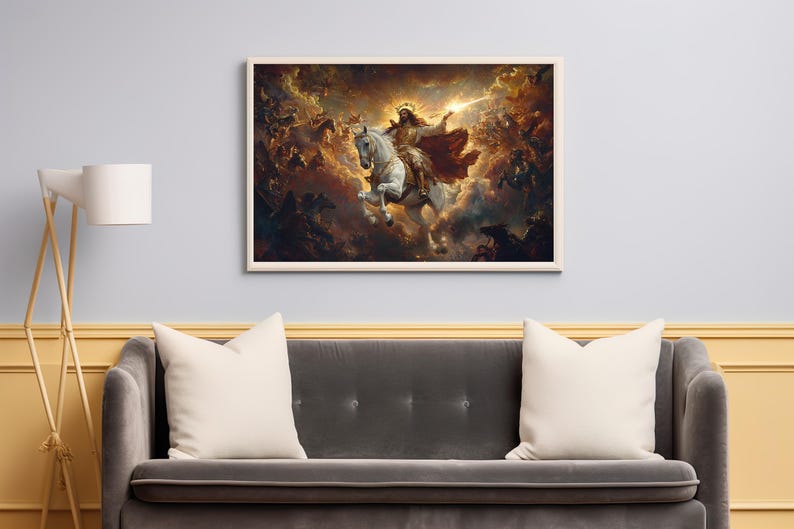 Revelation 19:11-16 the Return of Christ Wall Art, Christian Wall Art ...