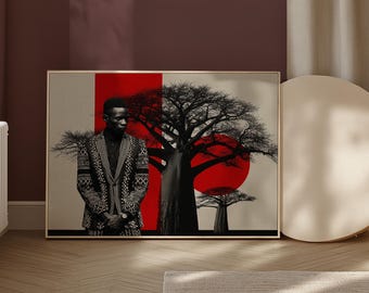 Africa Heritage Reflections Wall Art, African Wall Art, African Wall Decor, Black Wall Art, African Art, Digital Download